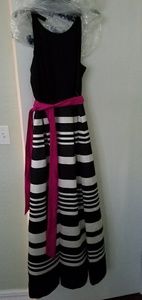 Eliza J black and white ballgown